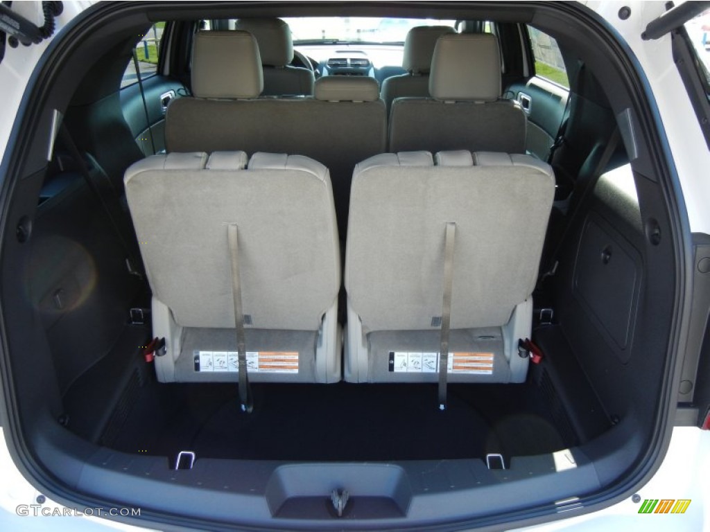 2012 Explorer XLT 4WD - White Platinum Tri-Coat / Medium Light Stone photo #12