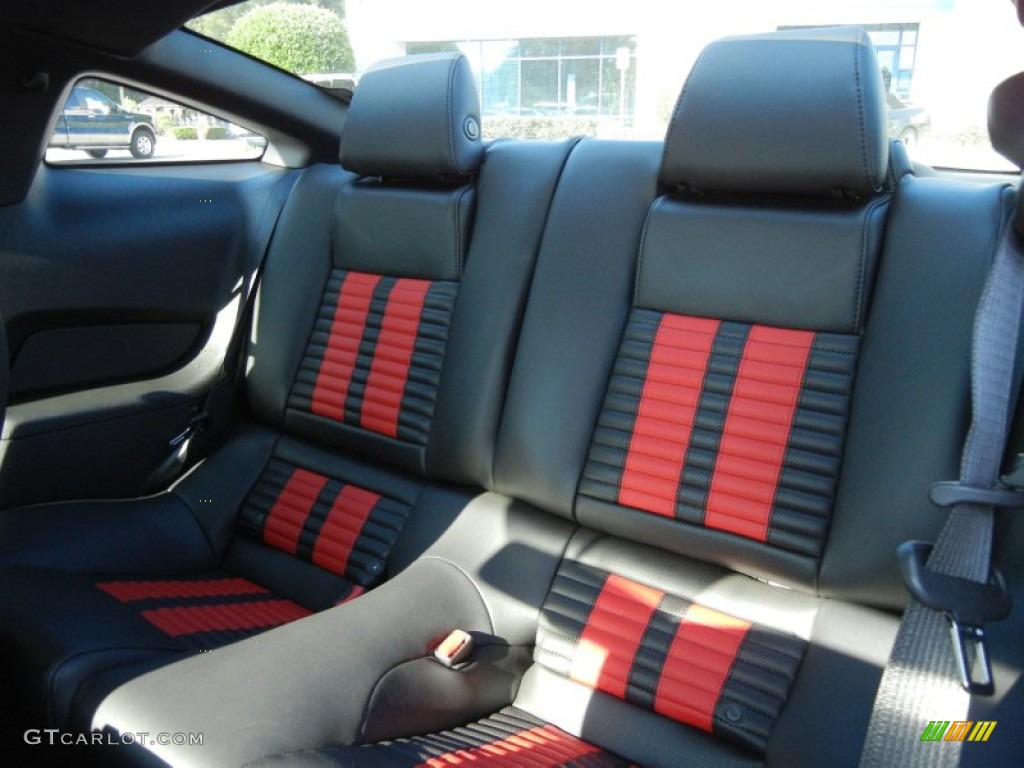 Charcoal Black/Red Recaro Sport Seats Interior 2012 Ford Mustang Shelby GT500 SVT Performance Package Coupe Photo #54757065
