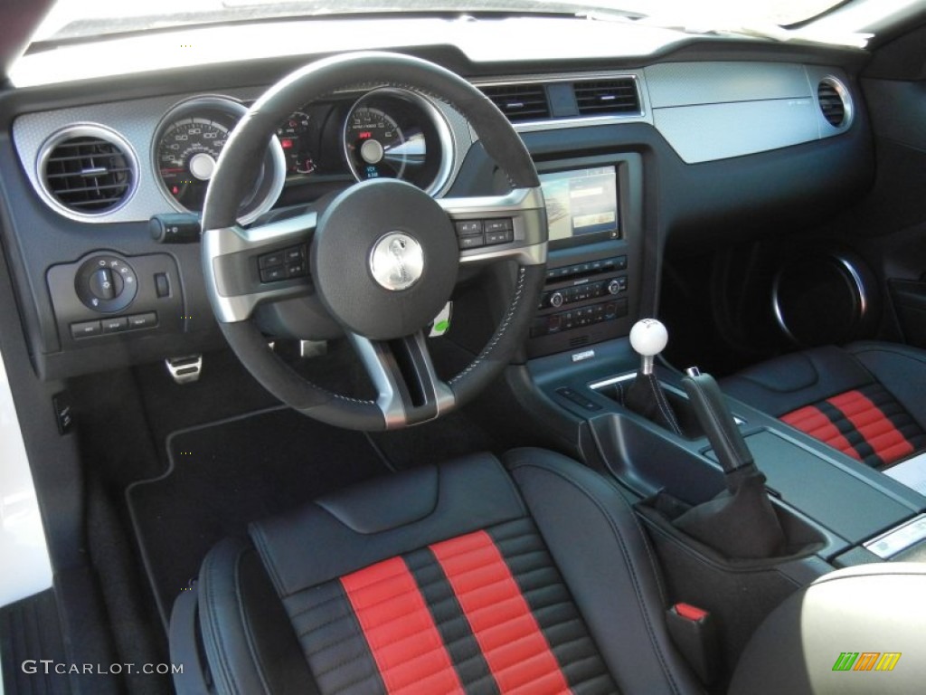 2012 Ford Mustang Shelby GT500 SVT Performance Package Coupe Charcoal Black/Red Recaro Sport Seats Dashboard Photo #54757074