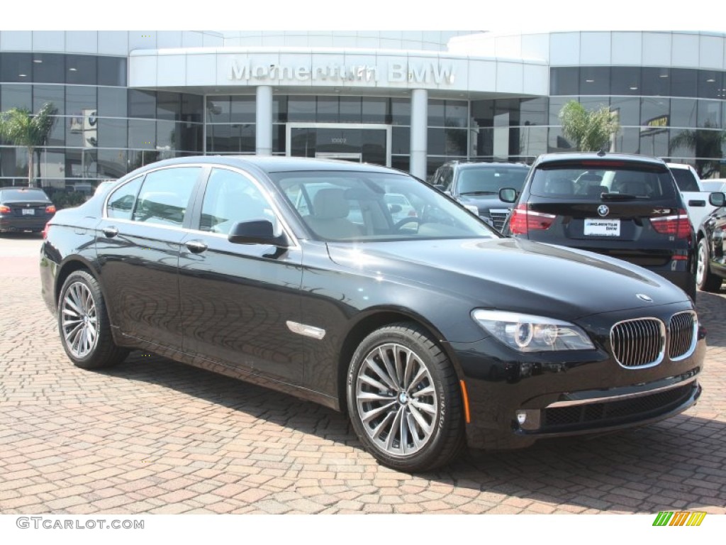 2012 7 Series 740i Sedan - Black Sapphire Metallic / Oyster/Black photo #1