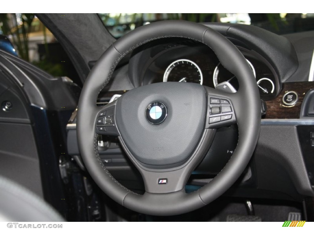 2012 BMW 6 Series 650i Coupe Black Nappa Leather Steering Wheel Photo #54758343