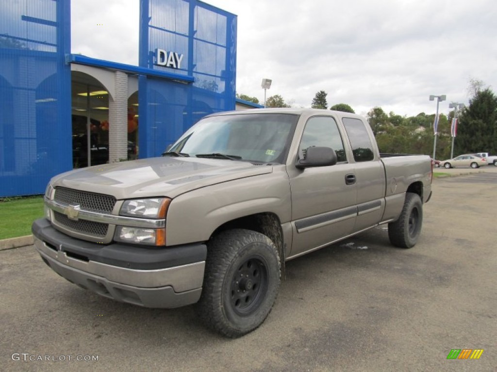 2003 Silverado 1500 Extended Cab 4x4 - Light Pewter Metallic / Dark Charcoal photo #1