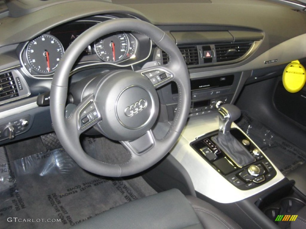 2012 Audi A7 3.0T quattro Premium Black Dashboard Photo #54759393