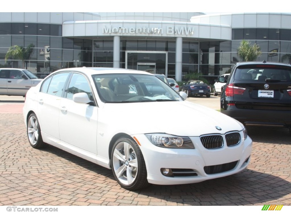 2011 3 Series 335i Sedan - Alpine White / Beige Dakota Leather photo #1