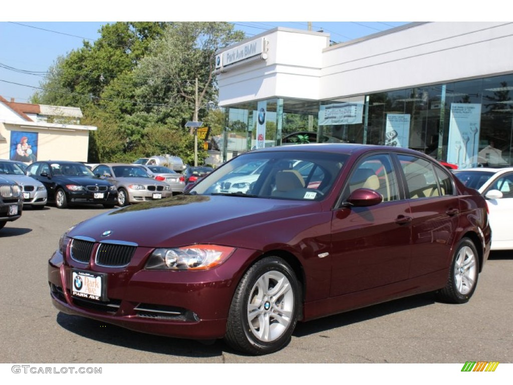 2008 3 Series 328i Sedan - Barbera Red Metallic / Beige photo #1