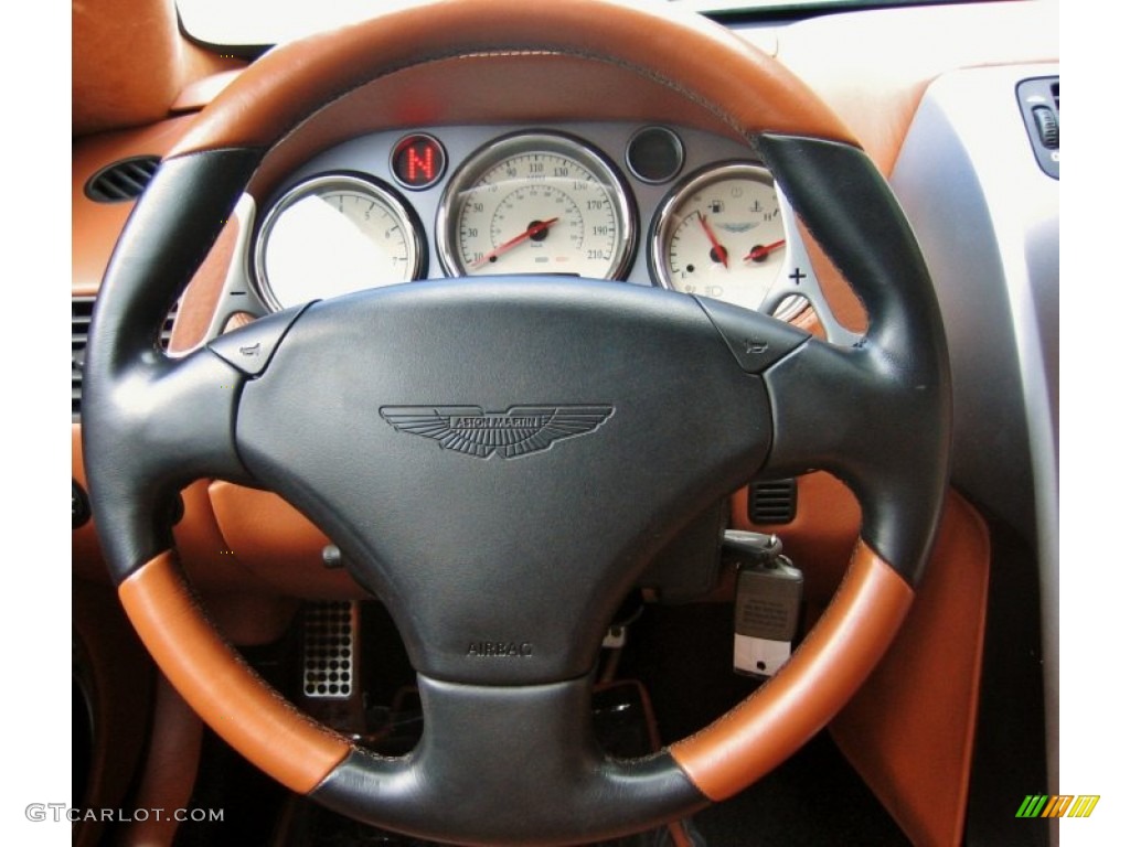 2003 Aston Martin Vanquish Standard Vanquish Model Kestrel Tan Steering Wheel Photo #54761739