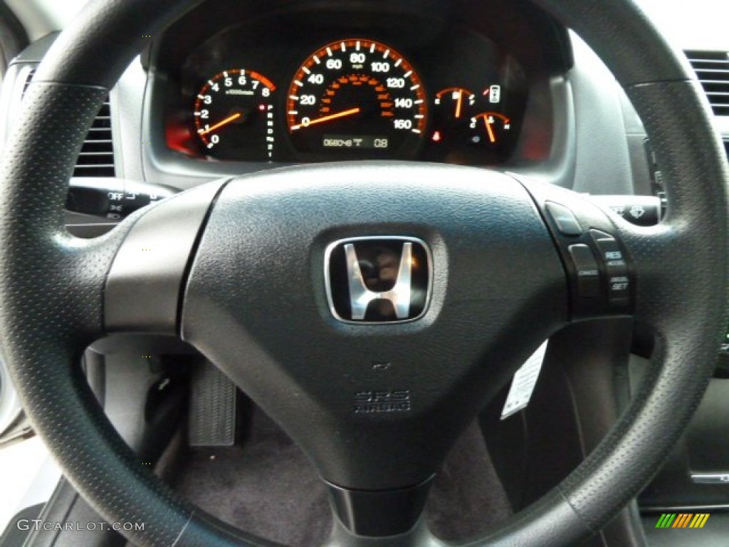 2005 Honda Accord LX Special Edition Coupe Black Steering Wheel Photo #54761839