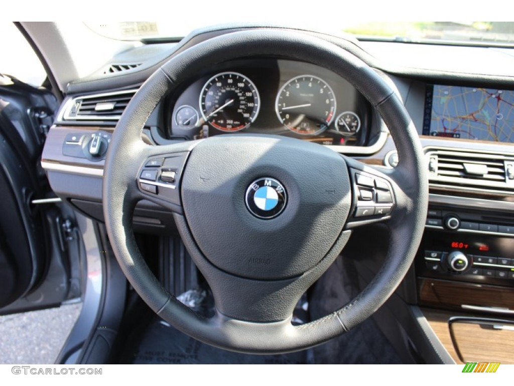 2010 BMW 7 Series 750Li xDrive Sedan Black Nappa Leather Steering Wheel Photo #54762201