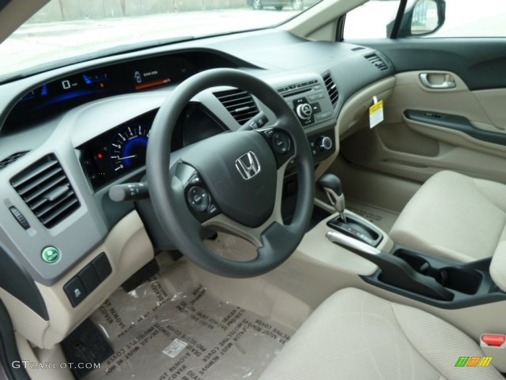 Beige Interior 2012 Honda Civic Lx Sedan Photo 54762672