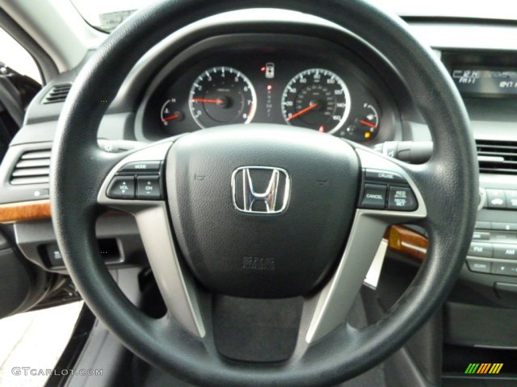 2012 Honda Accord EX Sedan Black Steering Wheel Photo #54762861