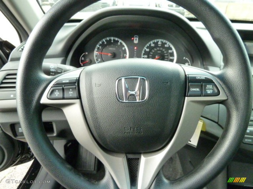 2012 Honda Accord LX-S Coupe Black Steering Wheel Photo #54763179