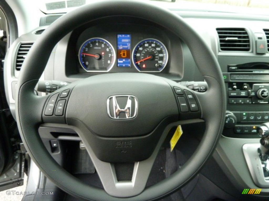 2011 Honda CR-V EX 4WD Black Steering Wheel Photo #54763368