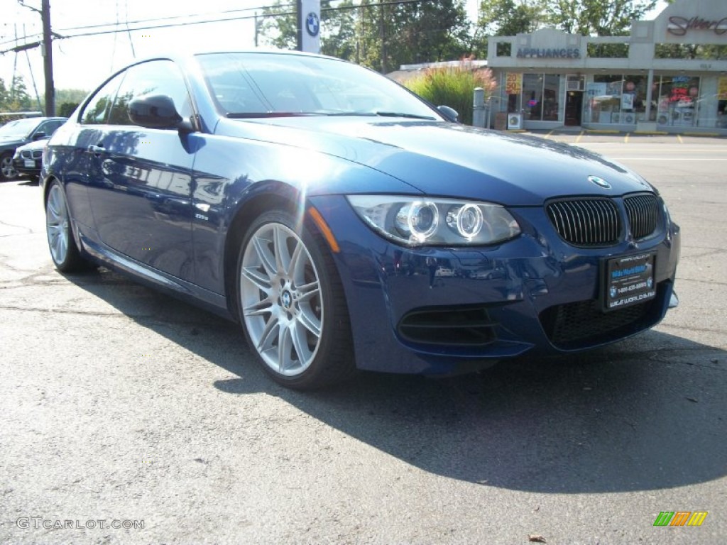 2011 3 Series 335is Coupe - Deep Sea Blue Metallic / Black photo #3