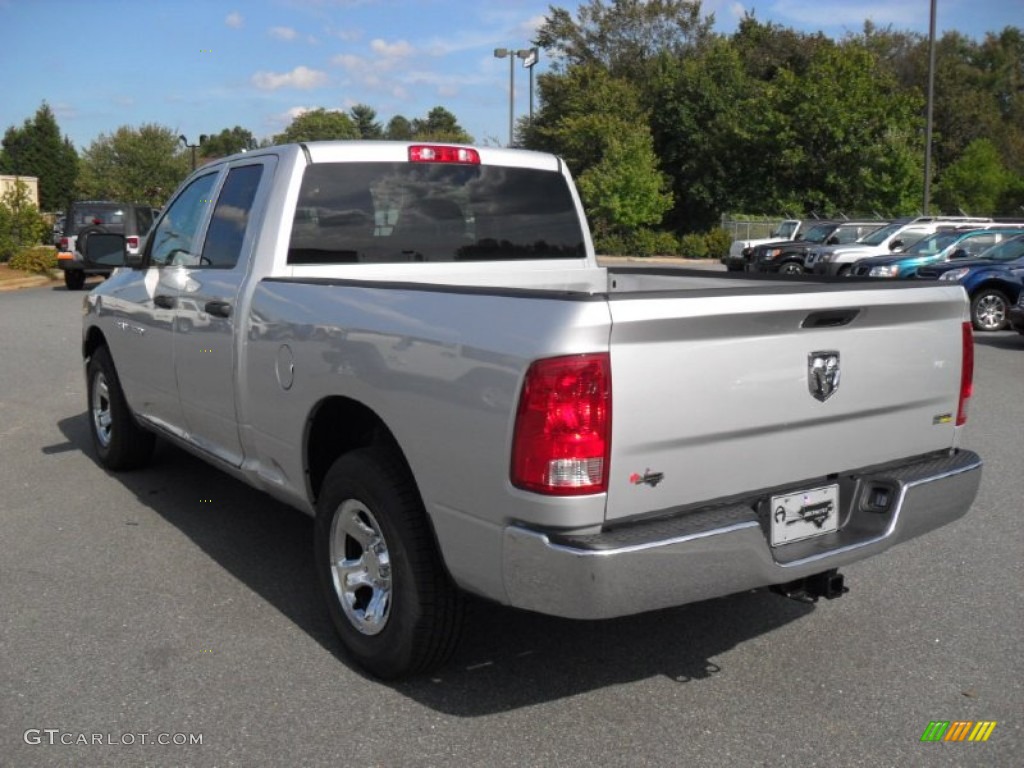 2012 Ram 1500 ST Quad Cab - Bright Silver Metallic / Dark Slate Gray/Medium Graystone photo #2