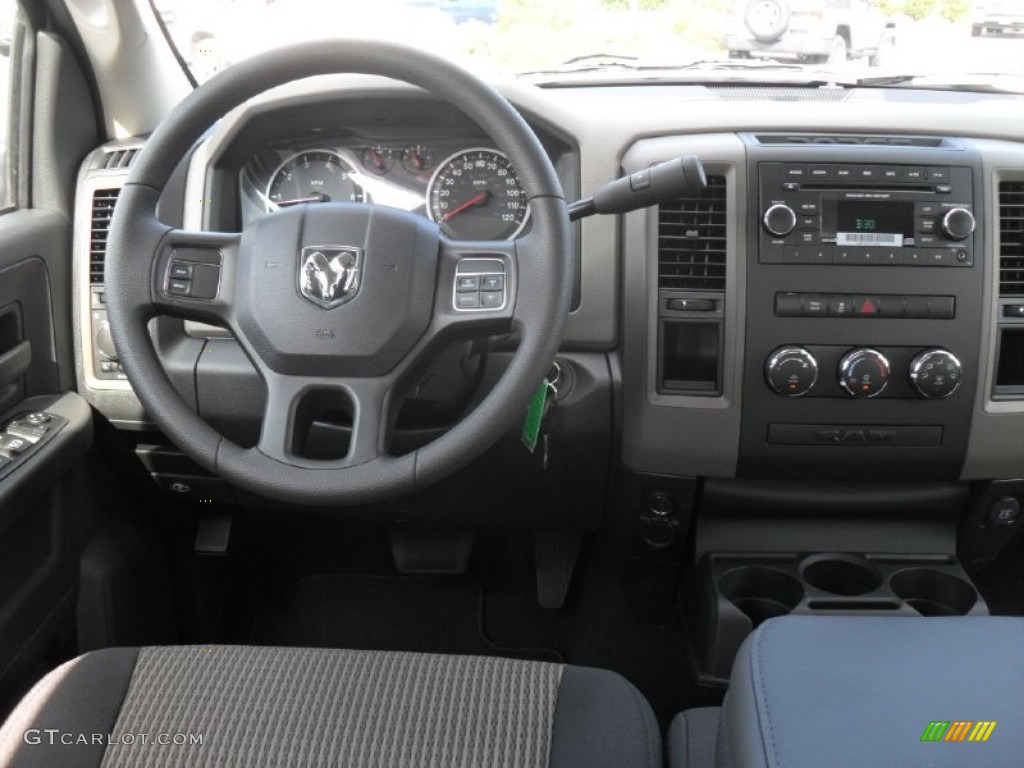 2012 Dodge Ram 1500 ST Quad Cab Dark Slate Gray/Medium Graystone Dashboard Photo #54764967