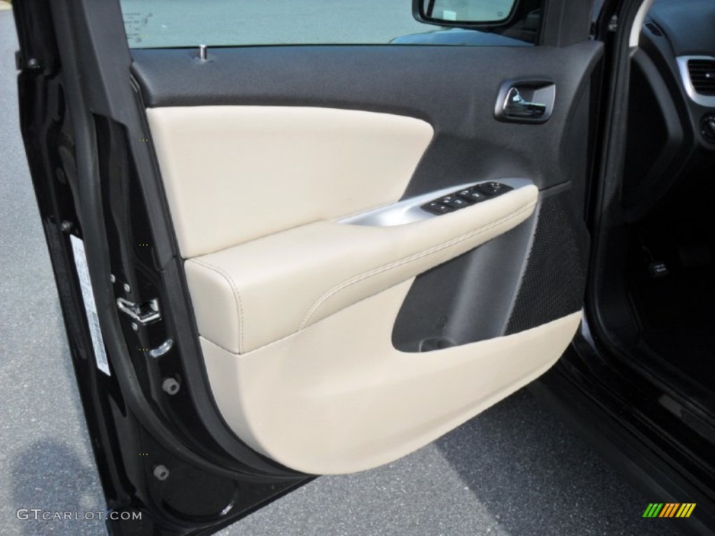 2012 Dodge Journey SXT Black/Light Frost Beige Door Panel Photo #54765119