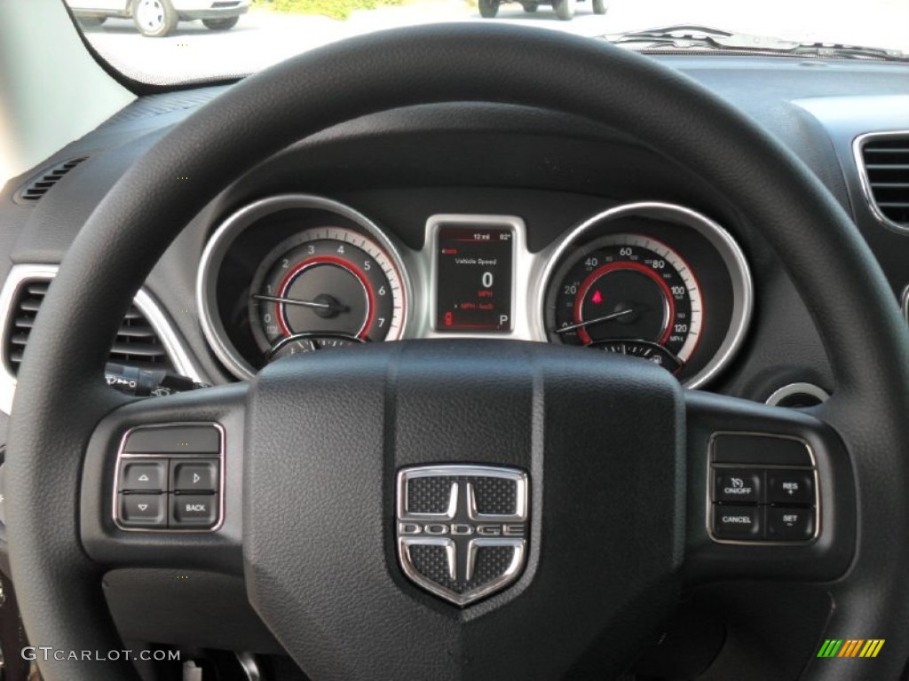 2012 Journey SXT - Brilliant Black Crystal Pearl / Black/Light Frost Beige photo #11