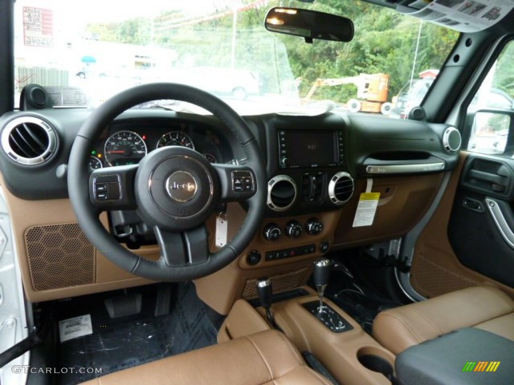 Black/Dark Saddle Interior 2012 Jeep Wrangler Unlimited Sahara 4x4 Photo #54765285