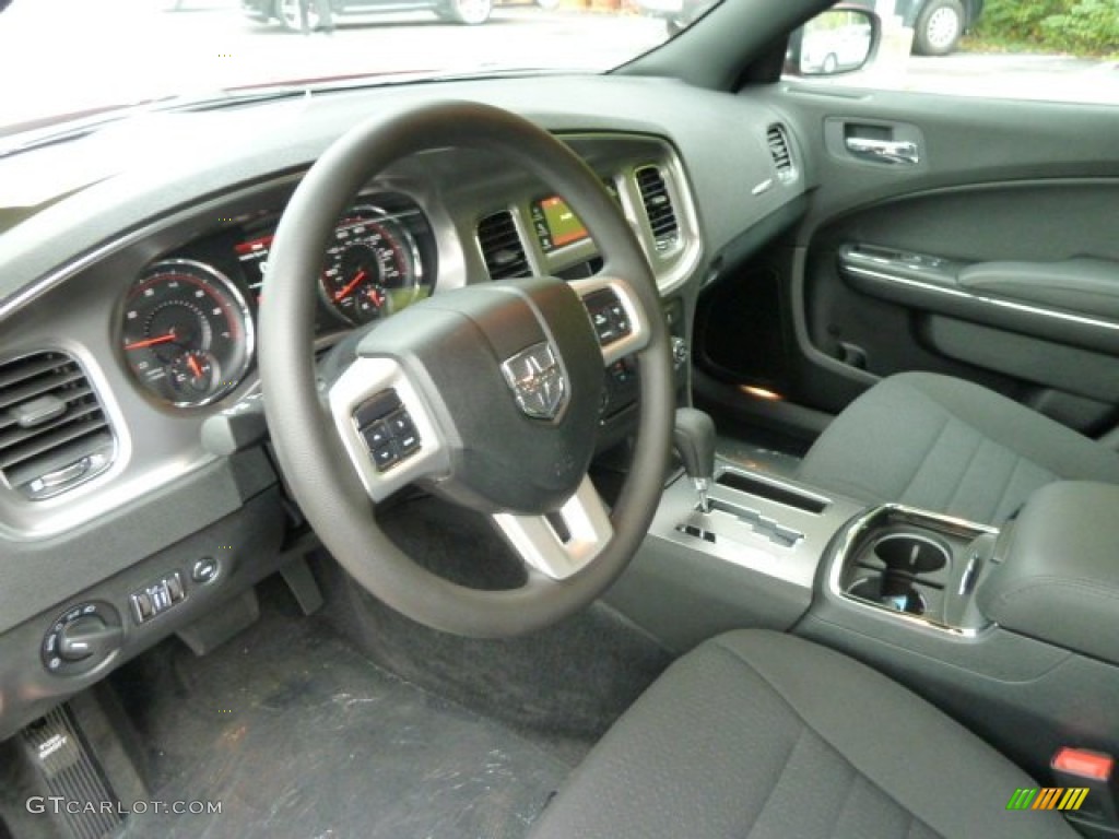 Black Interior 2012 Dodge Charger SE Photo #54765513