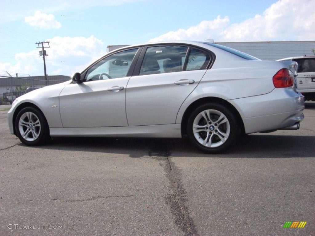 2008 3 Series 328xi Sedan - Titanium Silver Metallic / Gray photo #3