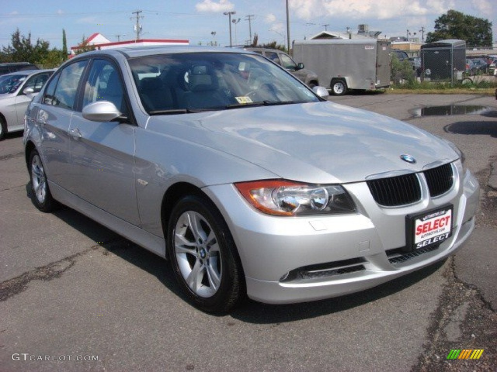 2008 3 Series 328xi Sedan - Titanium Silver Metallic / Gray photo #9