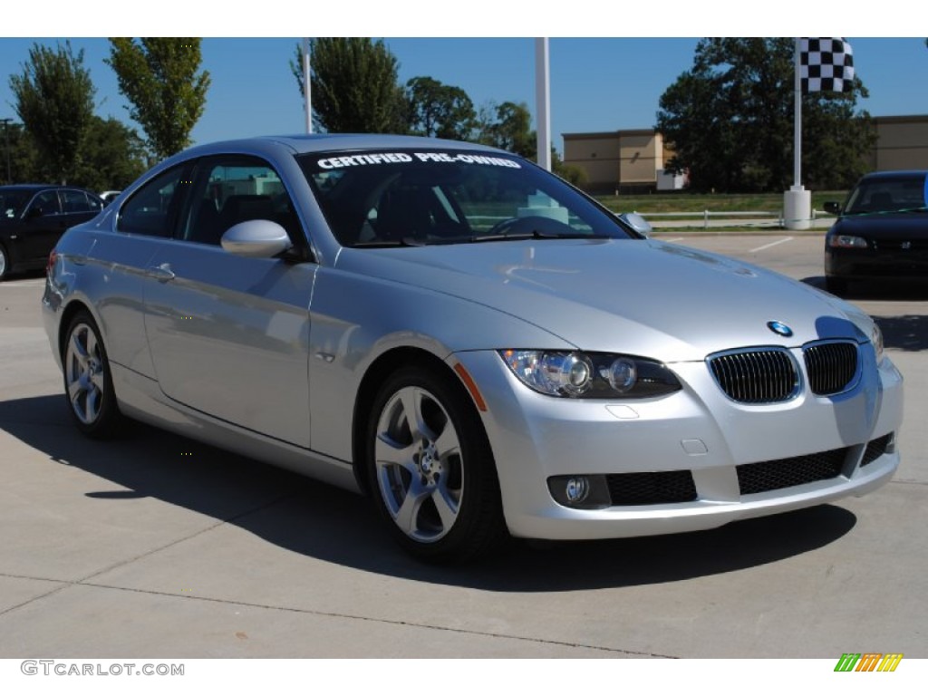 2008 3 Series 328i Coupe - Titanium Silver Metallic / Black photo #3
