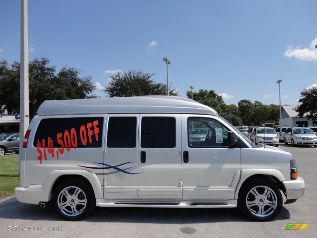 Sheer Silver Metallic 2010 Chevrolet Express LS 1500 Explorer Conversion Van Exterior Photo #54770487