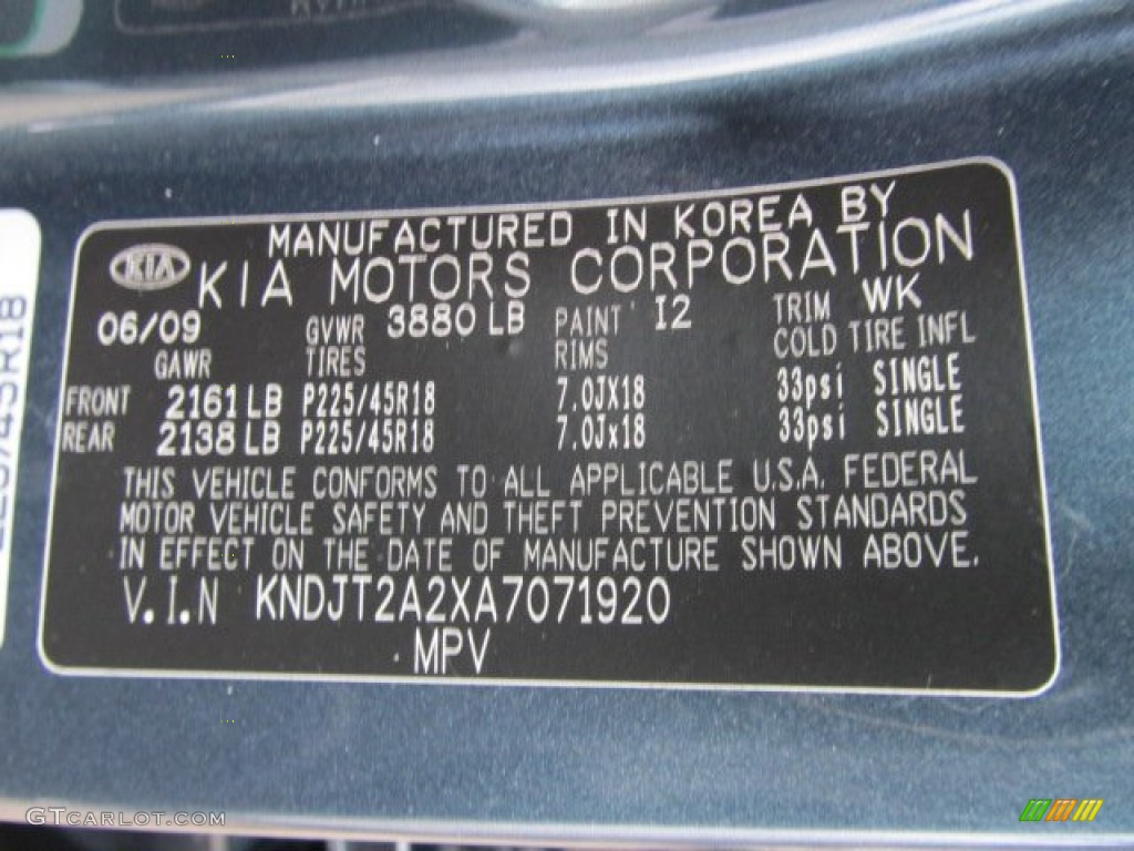 2010 Kia Soul Denim Special Edition Color Code Photos