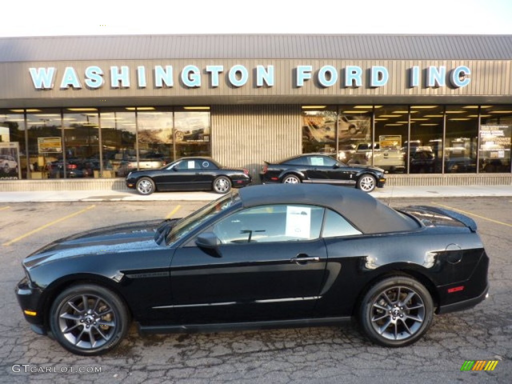 2011 Mustang V6 Premium Convertible - Ebony Black / Charcoal Black photo #1