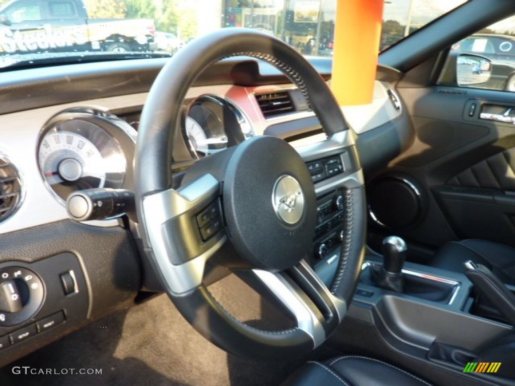 2011 Mustang V6 Premium Convertible - Ebony Black / Charcoal Black photo #15