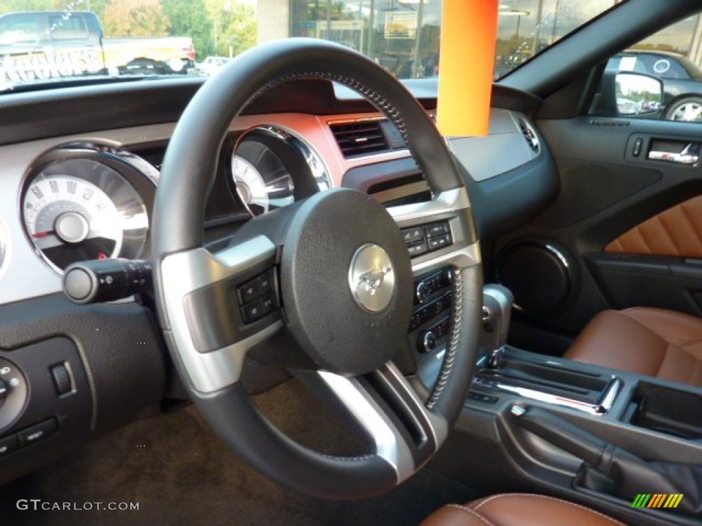 2011 Mustang V6 Premium Convertible - Ebony Black / Saddle photo #15