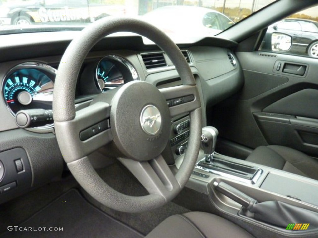 2011 Ford Mustang GT Convertible Charcoal Black Steering Wheel Photo #54772757