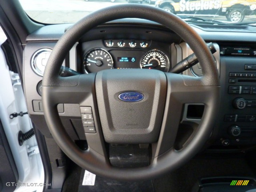 2011 Ford F150 XLT SuperCab 4x4 Steel Gray Steering Wheel Photo #54773290