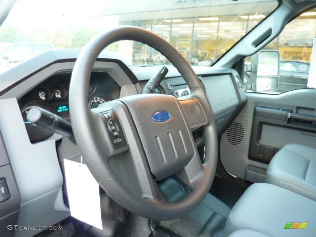 2012 Ford F350 Super Duty XL Crew Cab 4x4 Steel Steering Wheel Photo #54773628