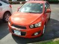 2012 Inferno Orange Metallic Chevrolet Sonic LT Hatch  photo #1