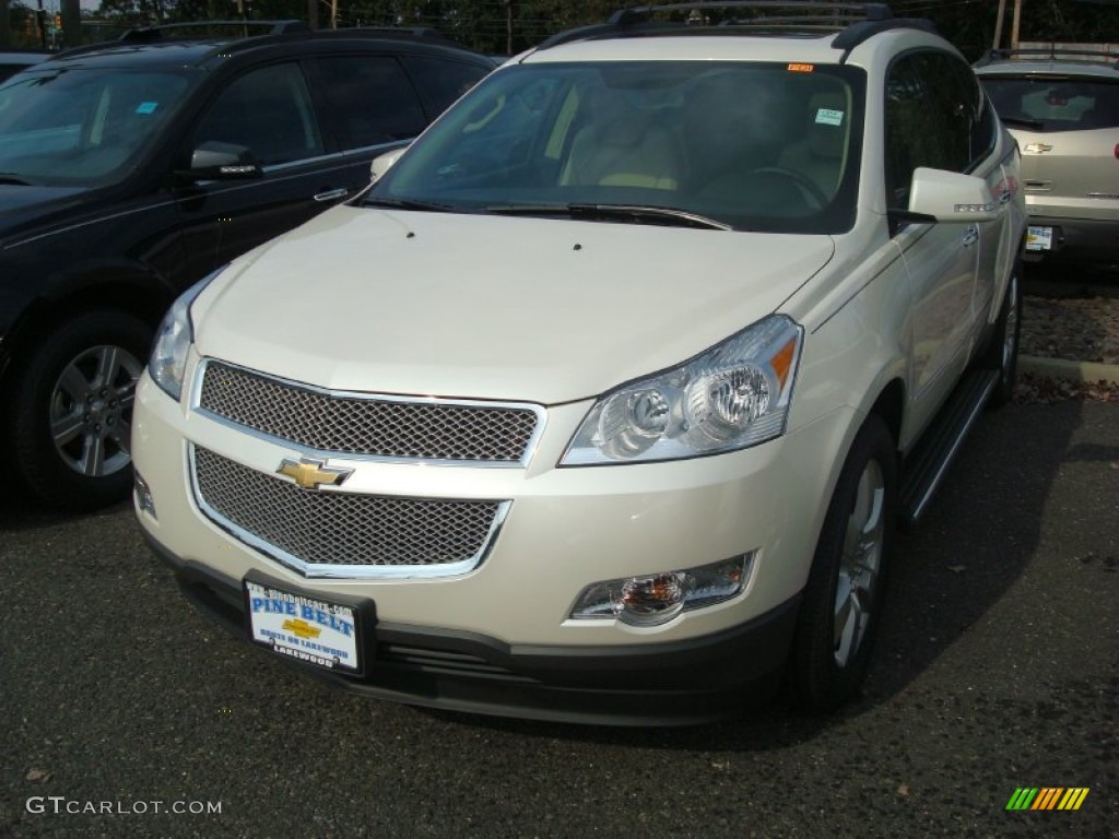 2012 Traverse LTZ AWD - White Diamond Tricoat / Cashmere/Ebony photo #1