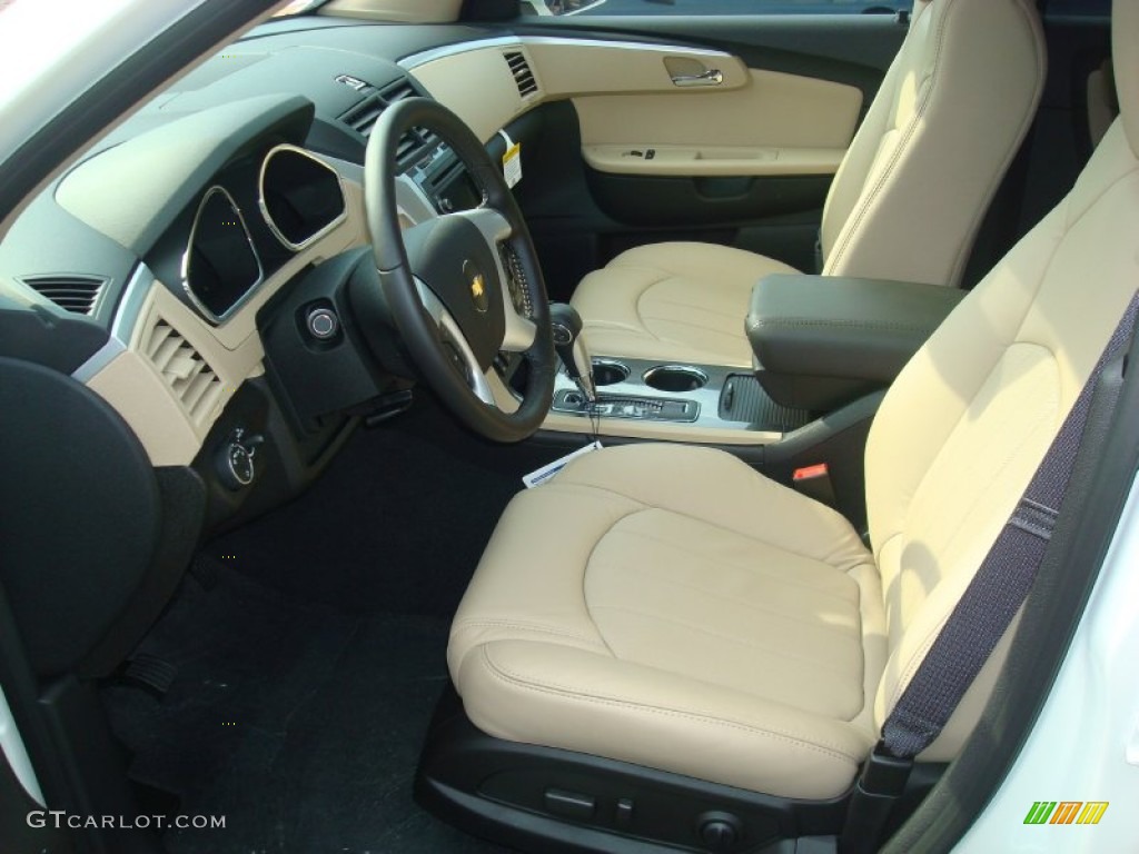 Cashmere/Ebony Interior 2012 Chevrolet Traverse LTZ AWD Photo #54773989