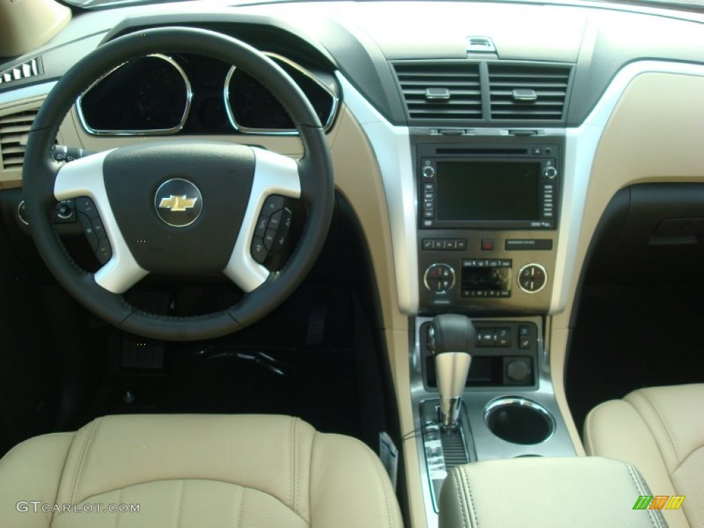 2012 Chevrolet Traverse LTZ AWD Cashmere/Ebony Dashboard Photo #54774007