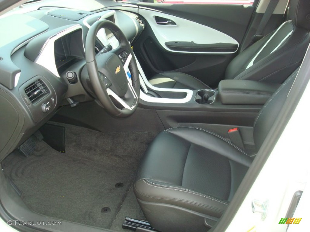Jet Black/Ceramic White Accents Interior 2012 Chevrolet Volt Hatchback Photo #54774027