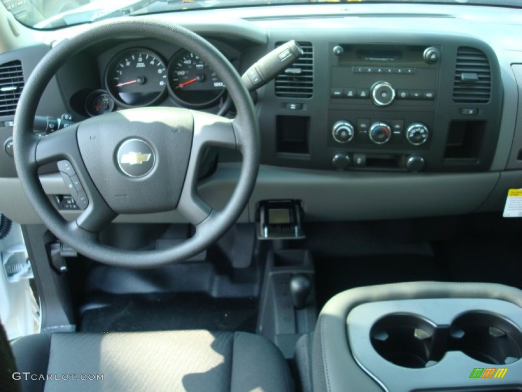 2012 Silverado 1500 Work Truck Extended Cab 4x4 - Summit White / Dark Titanium photo #4