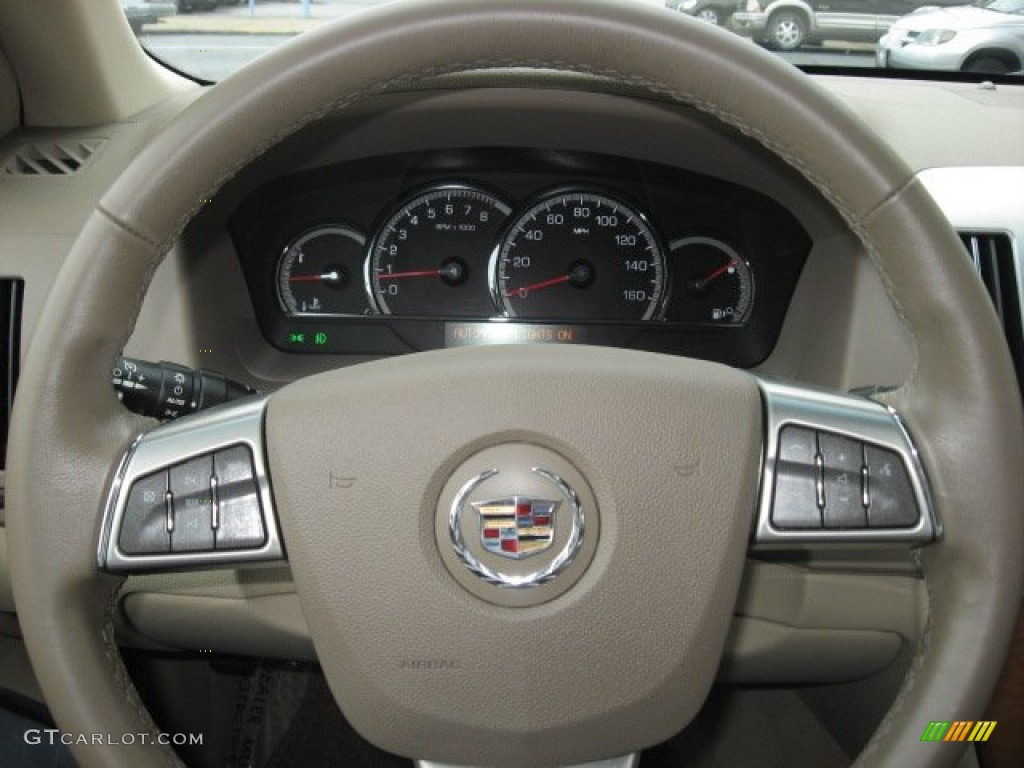 2008 Cadillac STS 4 V6 AWD Cashmere Steering Wheel Photo #54775497
