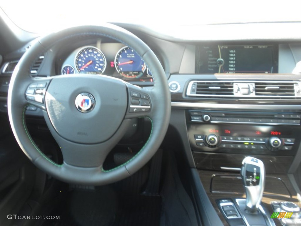 2012 BMW 7 Series Alpina B7 LWB Black Steering Wheel Photo #54777292
