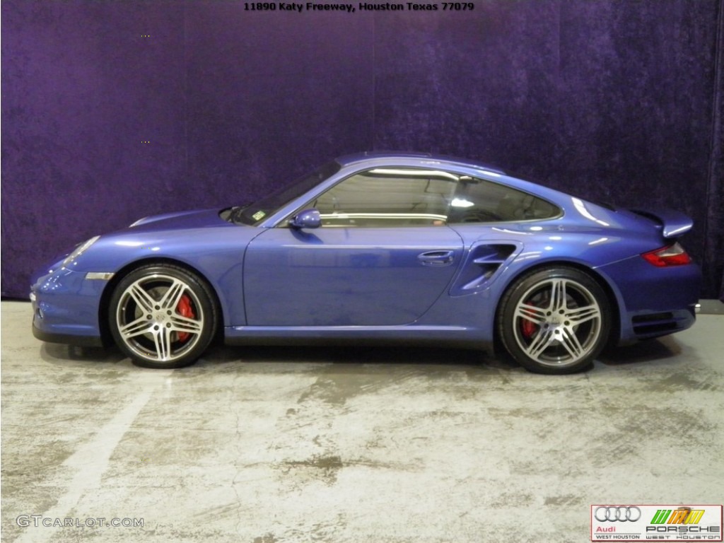 2007 911 Turbo Coupe - Cobalt Blue Metallic / Black photo #5