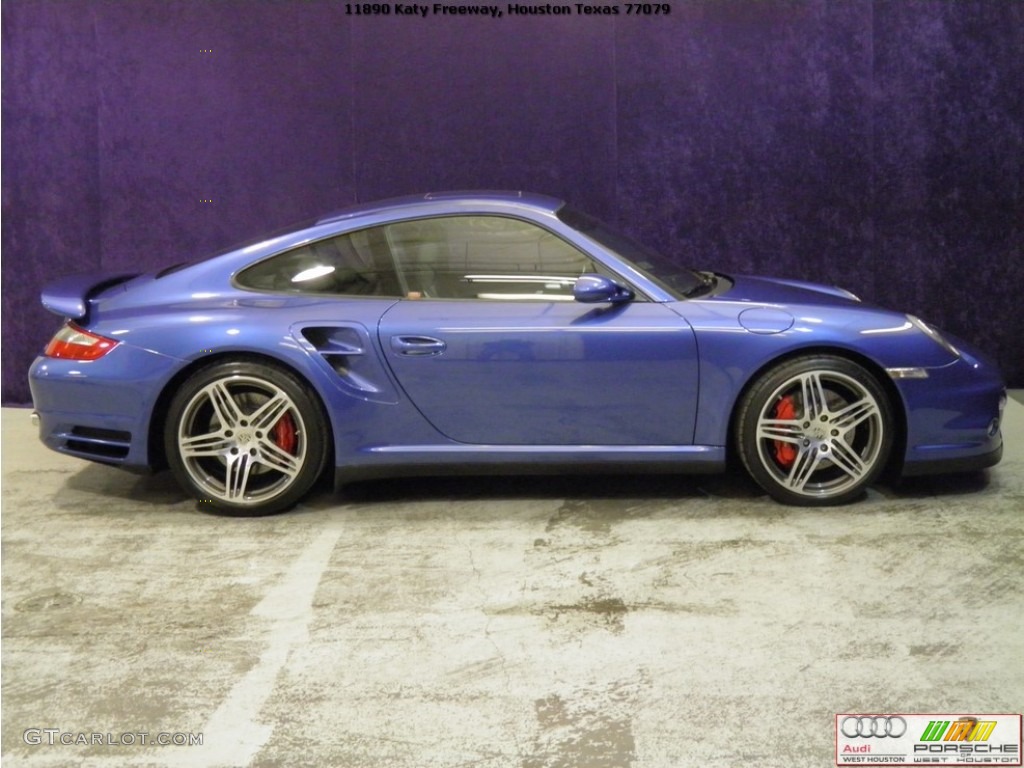2007 911 Turbo Coupe - Cobalt Blue Metallic / Black photo #6
