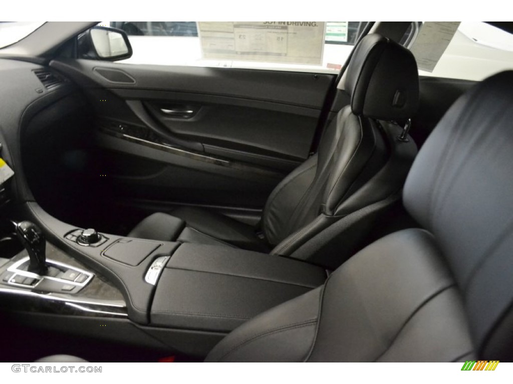 Black Nappa Leather Interior 2012 BMW 6 Series 650i Coupe Photo #54781644