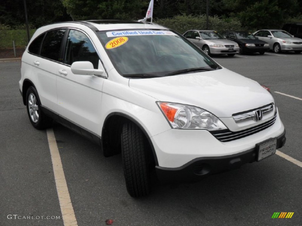 2008 CR-V EX-L - Taffeta White / Gray photo #5