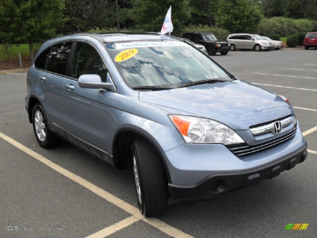 2009 CR-V EX-L 4WD - Glacier Blue Metallic / Gray photo #5