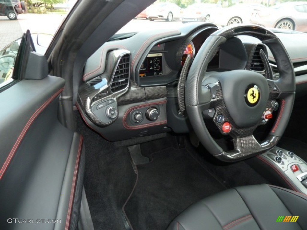 2010 Ferrari 458 Italia Nero Steering Wheel Photo #54783567