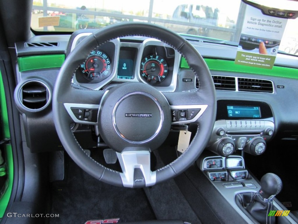 2011 Camaro SS/RS Coupe - Synergy Green Metallic / Black photo #4