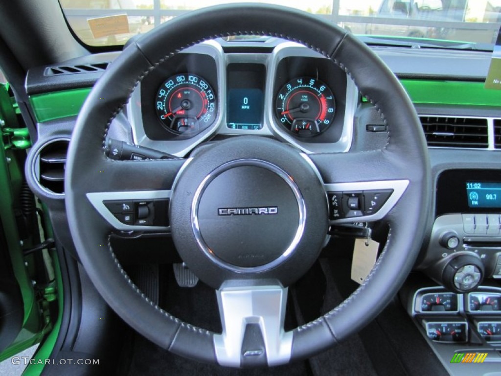 2011 Camaro SS/RS Coupe - Synergy Green Metallic / Black photo #6